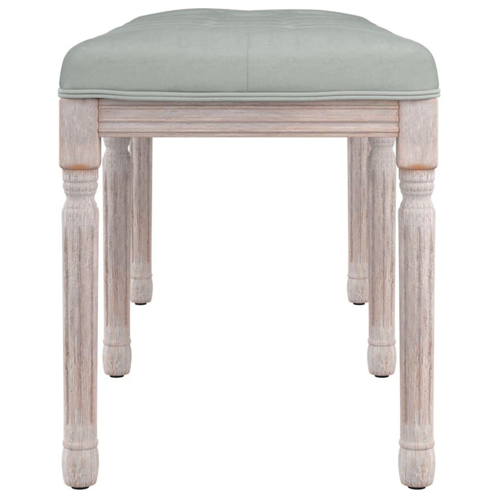 Voir la diapositive 4 : VIDAXL Banc Gris clair 110x40x49 cm Velours