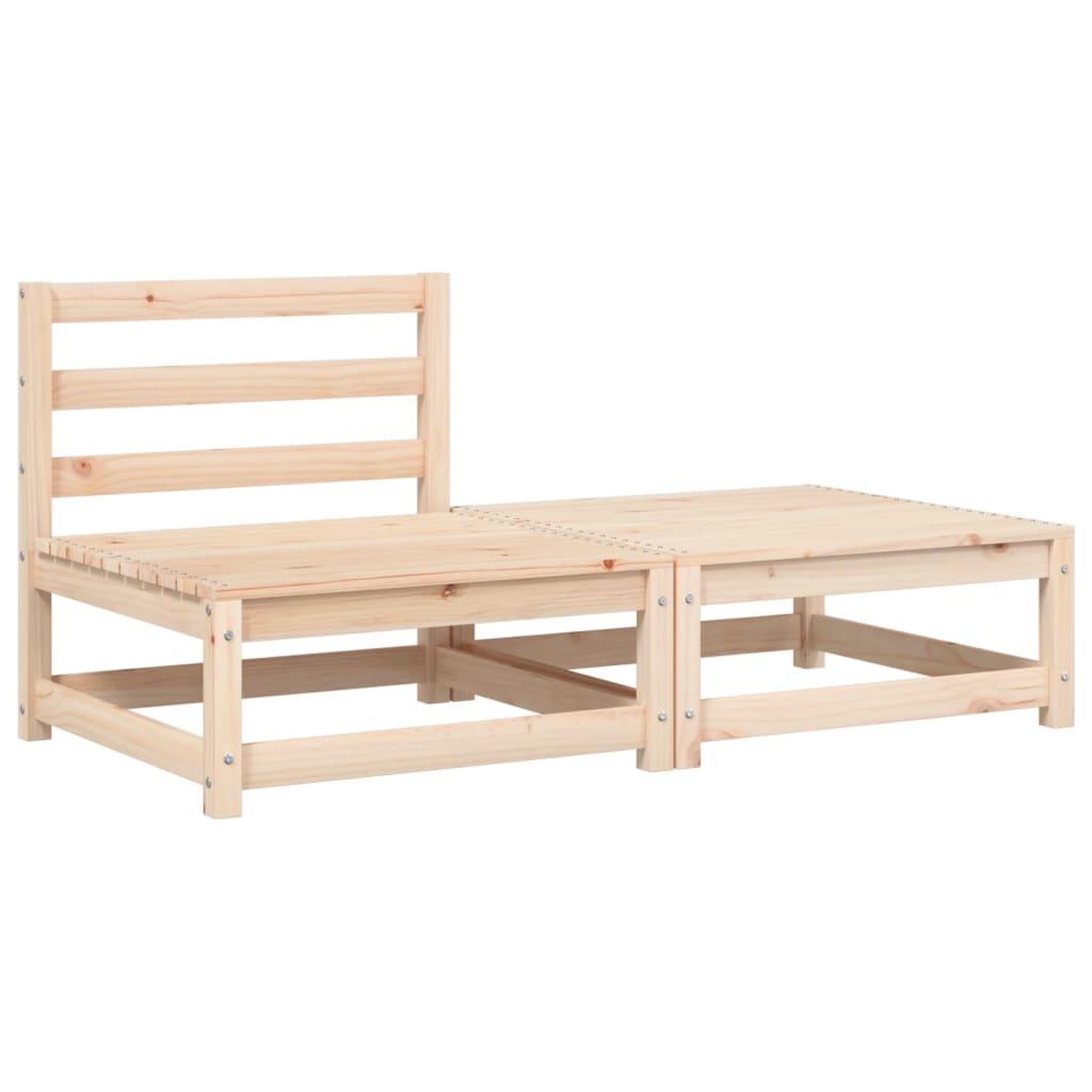 Voir la diapositive 4 : VIDAXL Canape de jardin sans accoudoirs avec coussins et repose-pieds