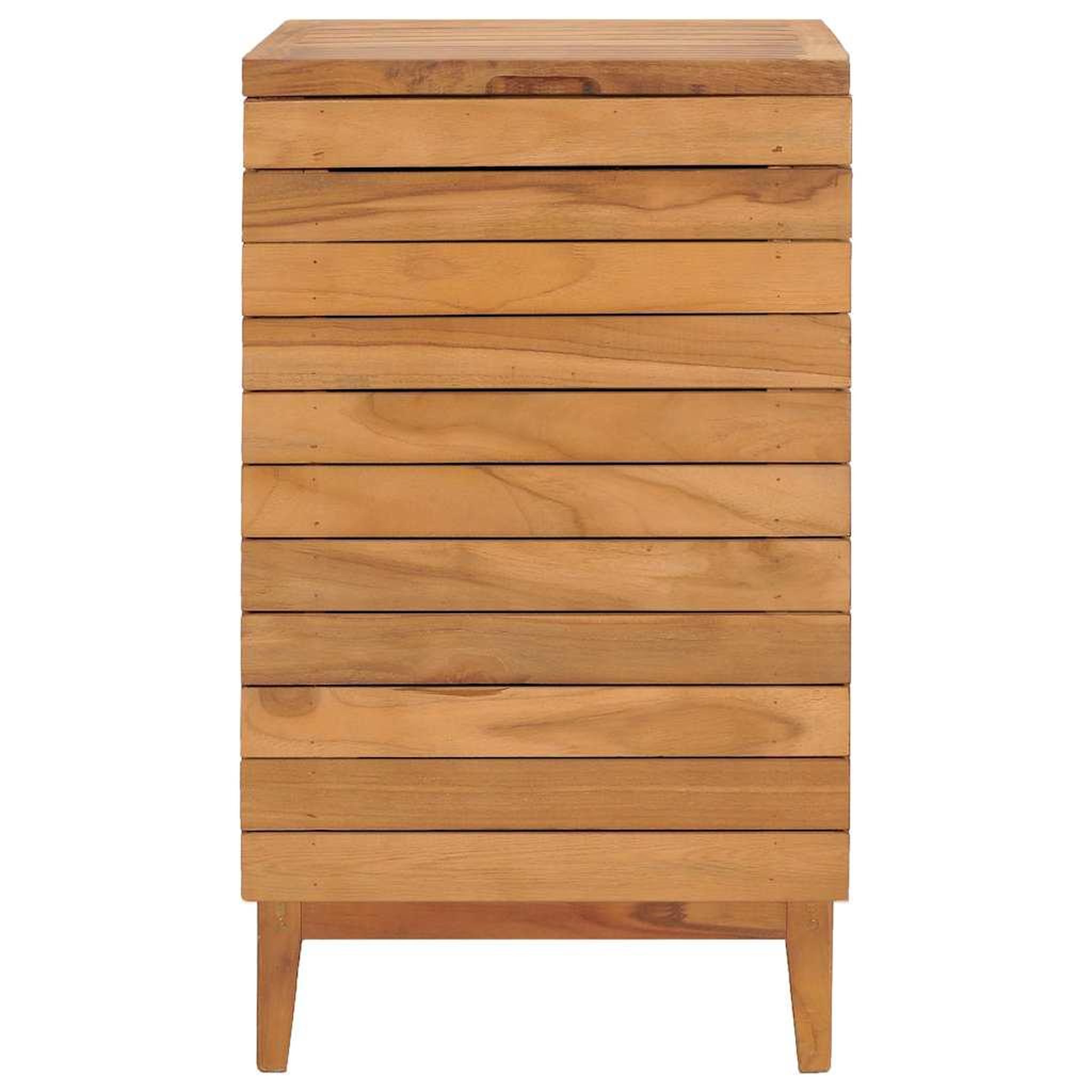 Voir la diapositive 2 : VIDAXL Panier a linge 40x40x70 cm bois de teck massif