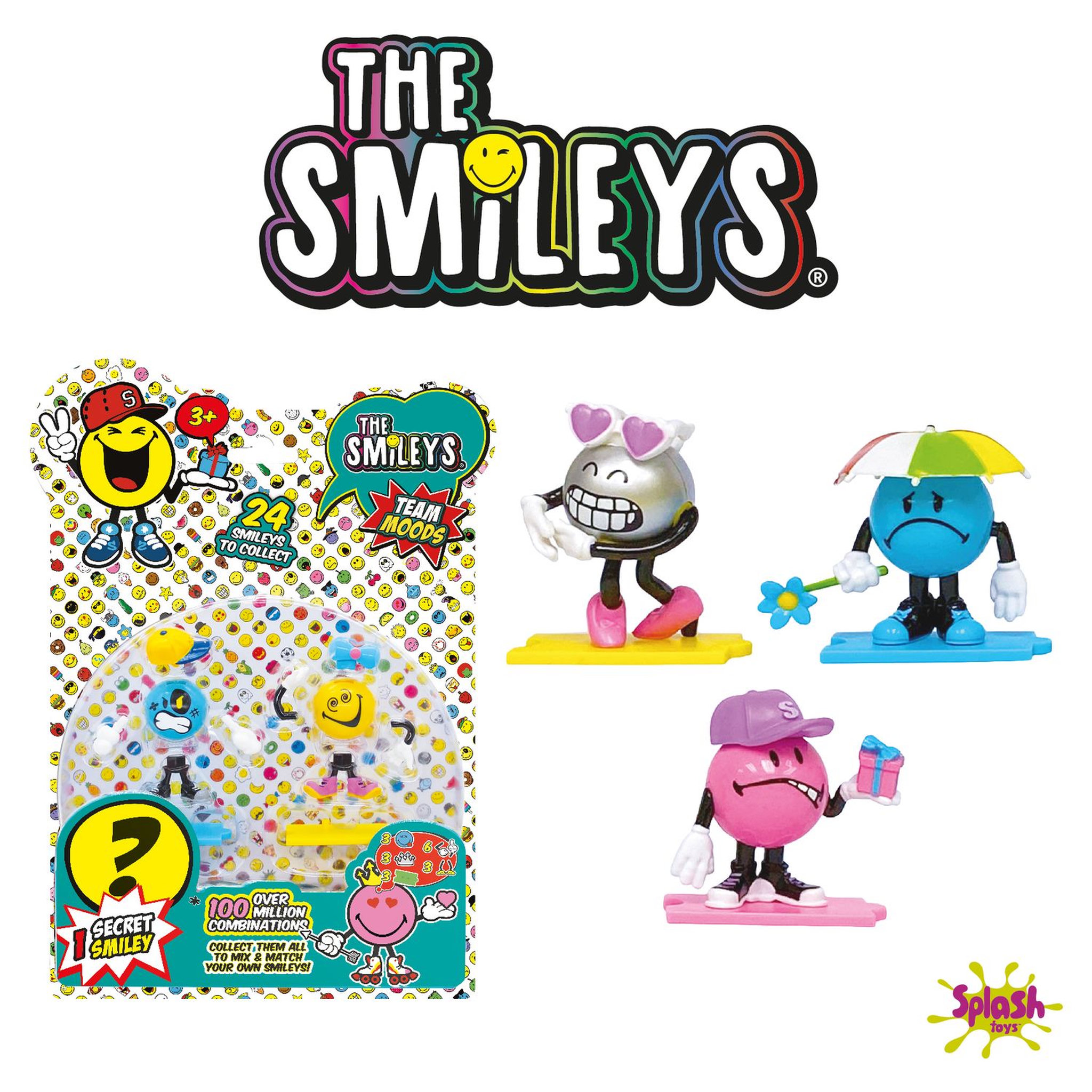 Voir la diapositive 2 : SPLASH TOYS 3 figurines Smiley