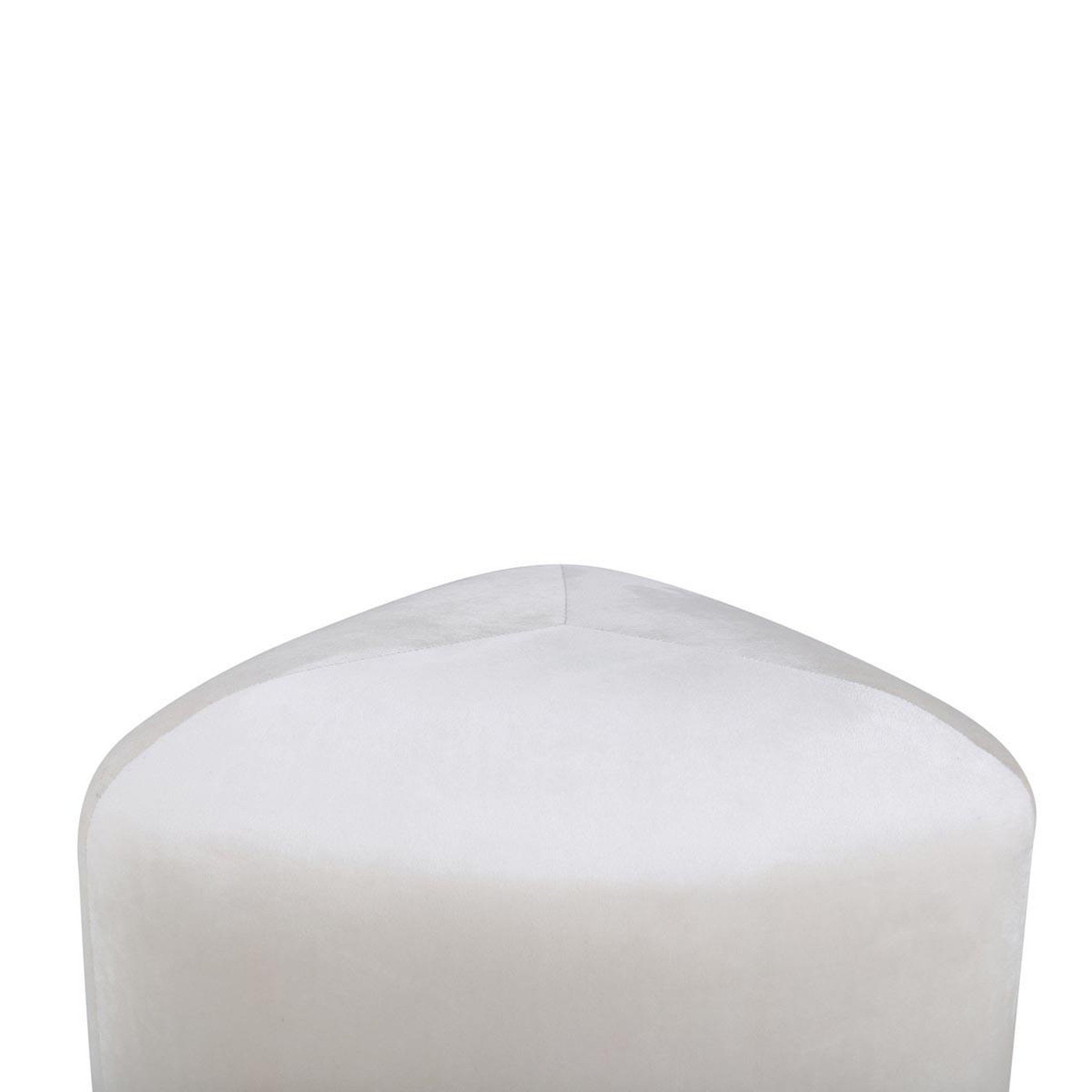 Voir la diapositive 4 : Paris Prix Pouf en velours  peg  46cm beige