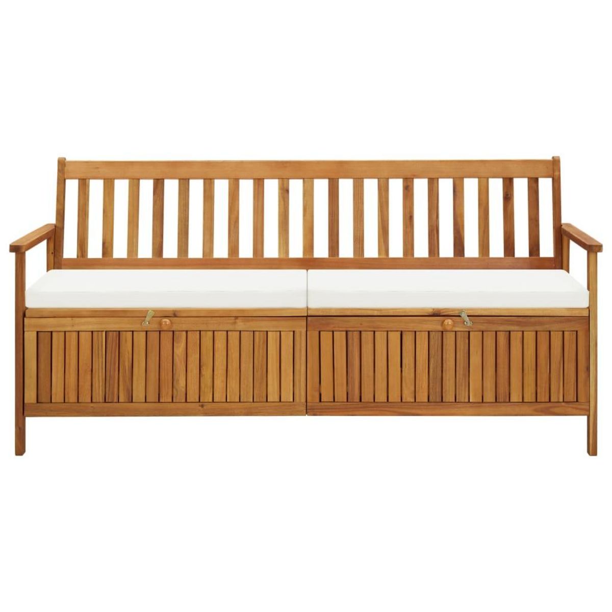 VIDAXL Banc de rangement avec coussin 170 cm Bois d'acacia solide