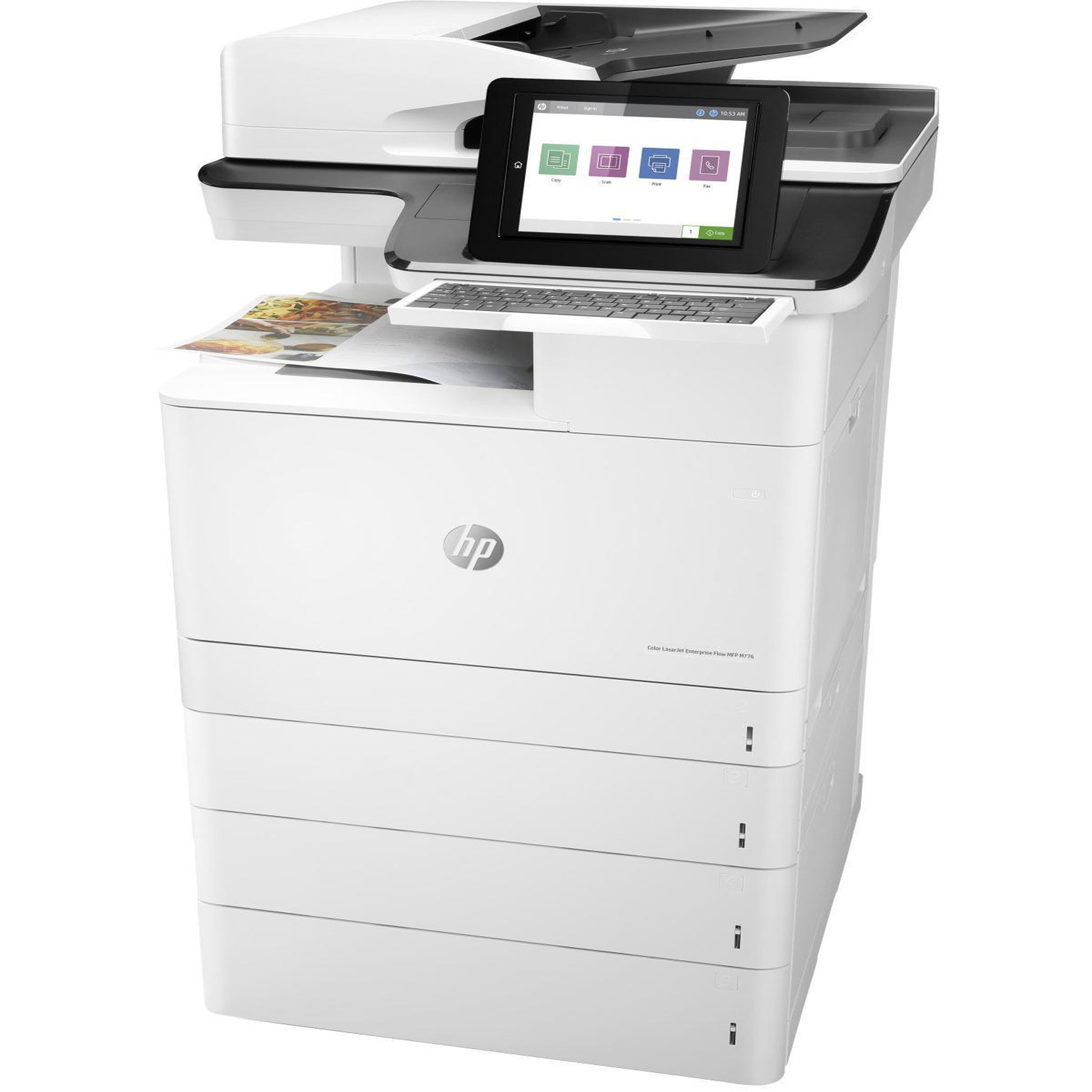 Voir la diapositive 3 : HP Imprimante multifonction hp 3wt91a laserjet enterprise flow m776z a3 1200 x 1200 ppp 46 ppm wi-fi noir