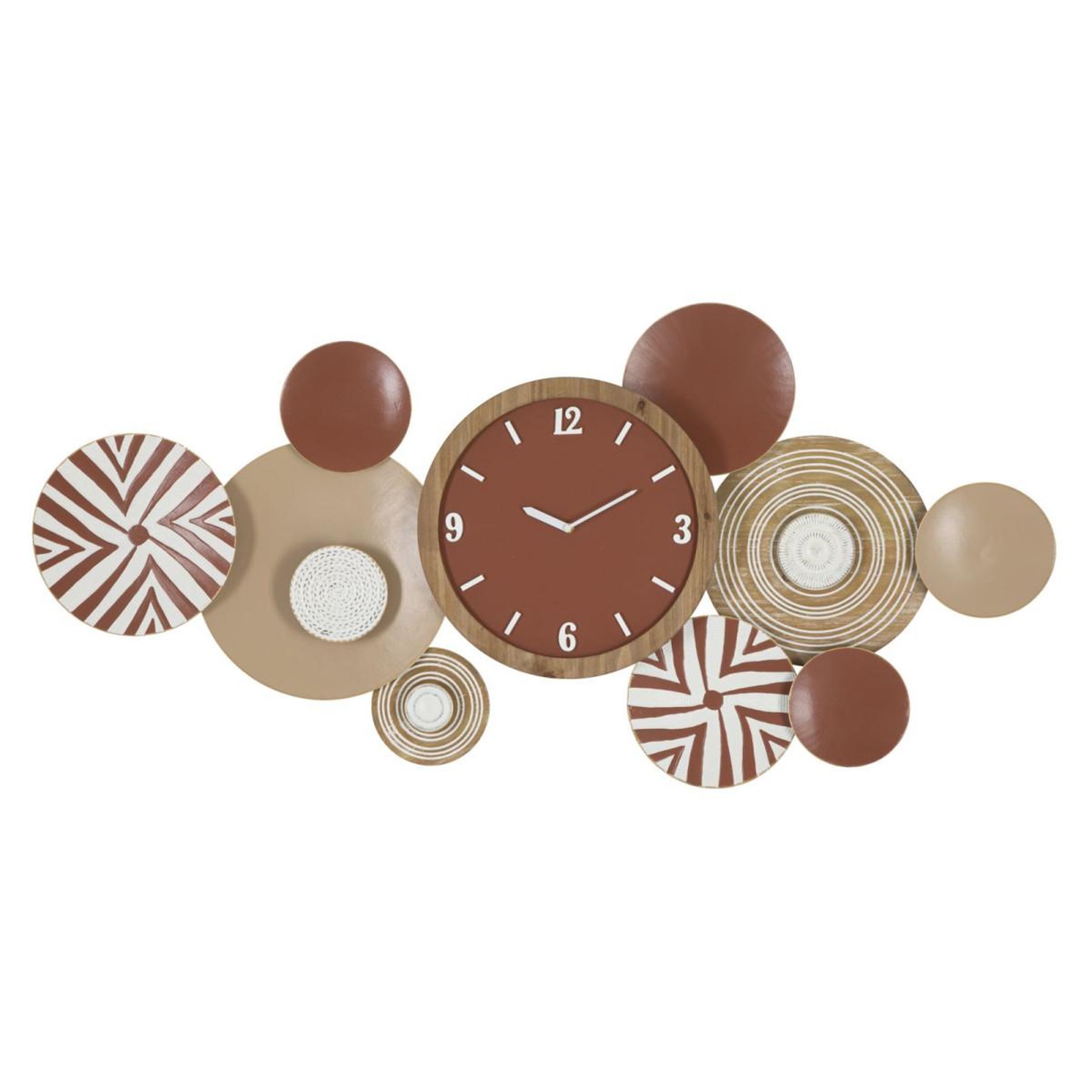 Paris Prix Horloge murale en métal  etnic  127cm multicolore