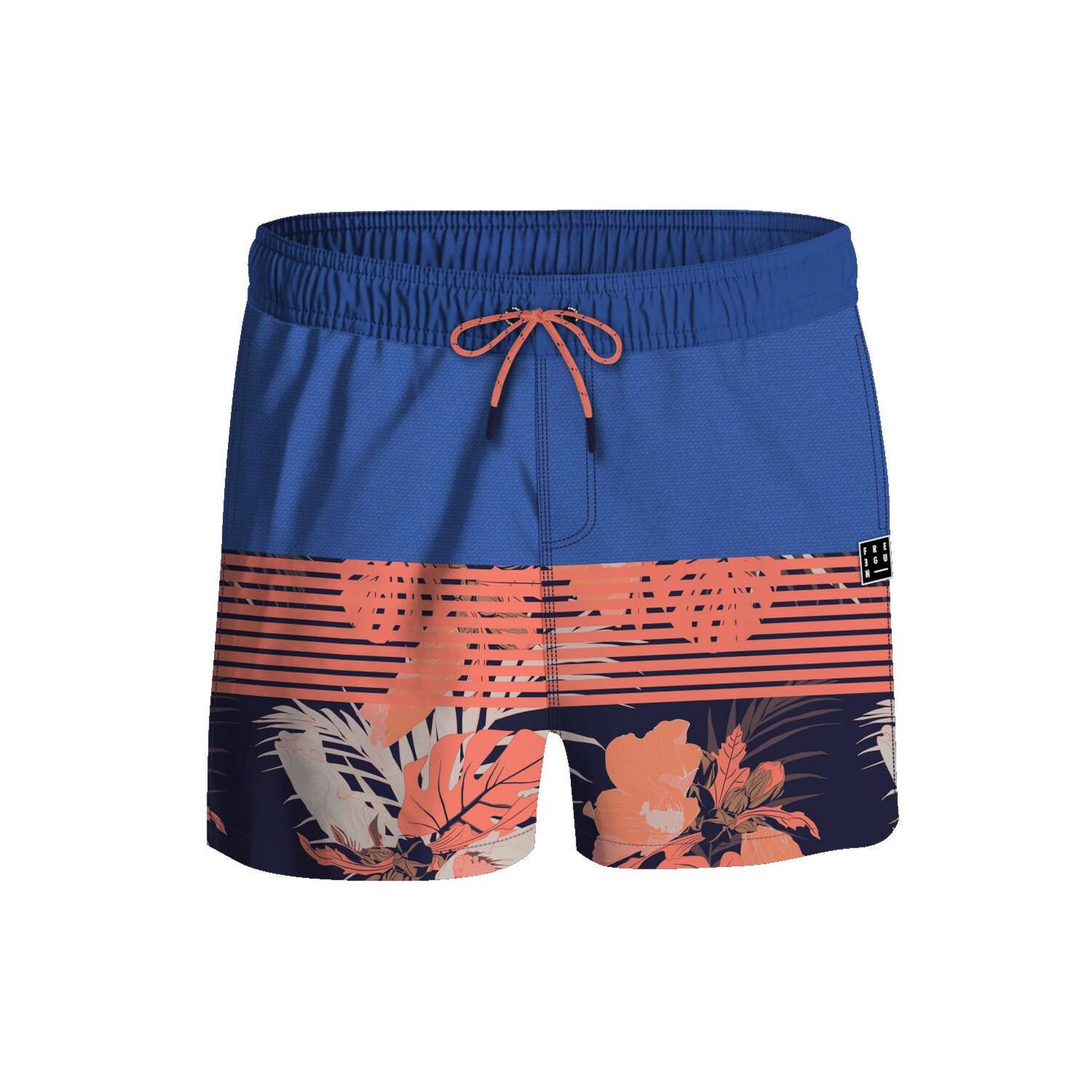 FREEGUN Short de bain court homme avec filet intérieur Nature