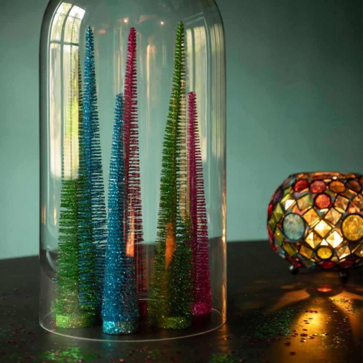 Paris Prix Photophore en Métal  Festive  20cm Multicolore