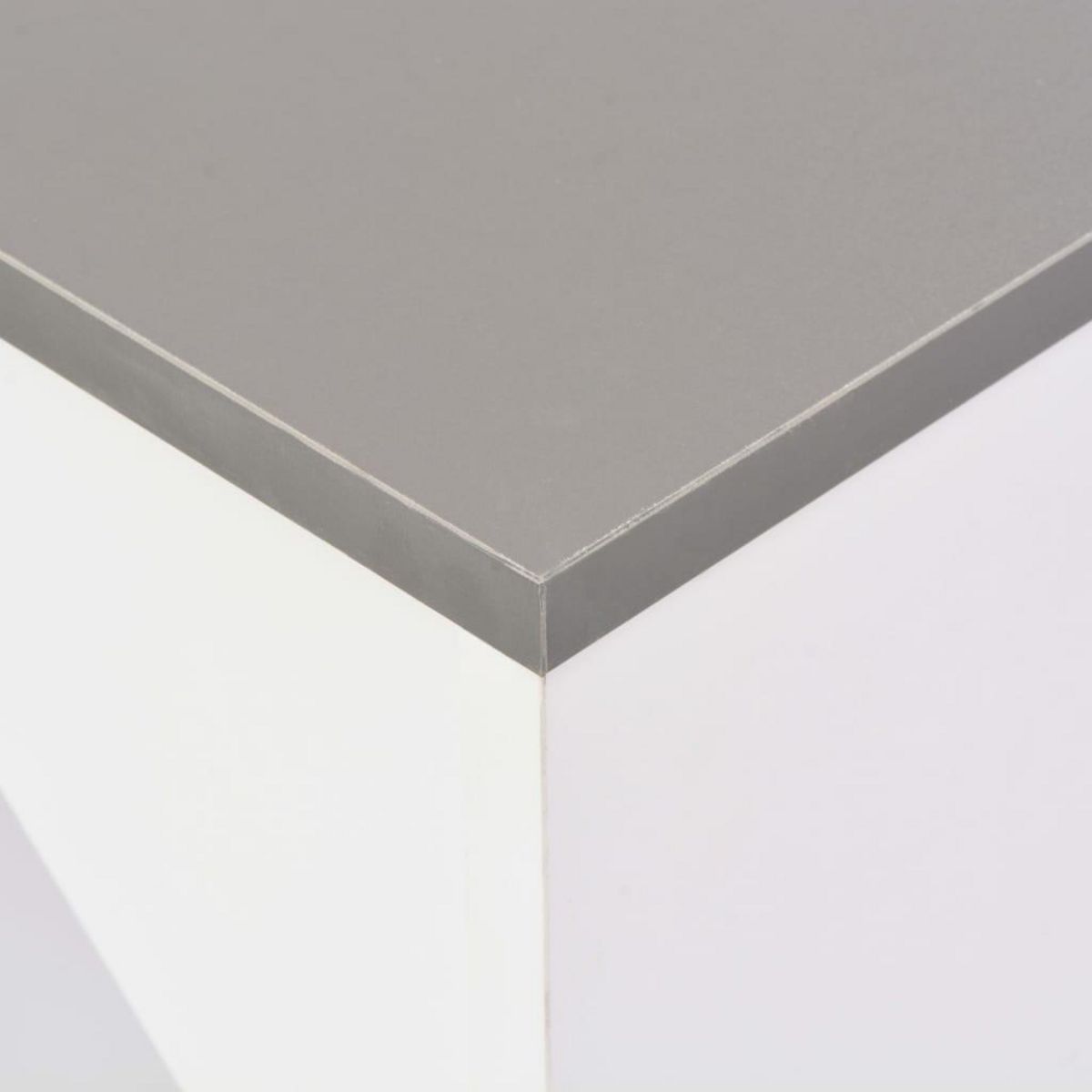 VIDAXL Table de bar avec tablette amovible Blanc 138x39x110 cm