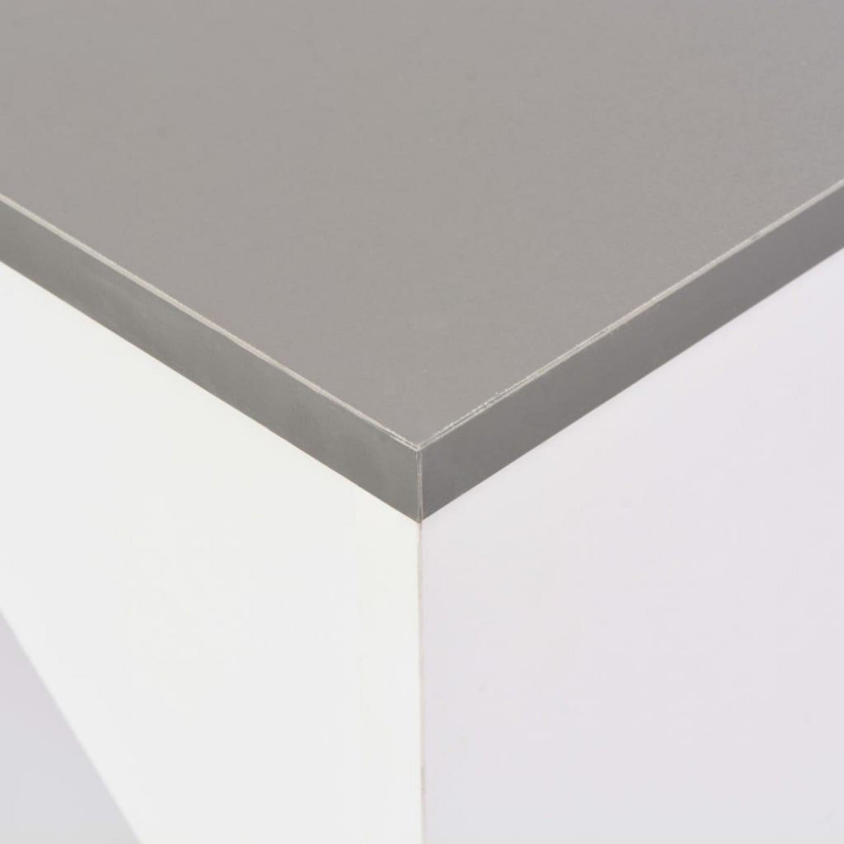 VIDAXL Table de bar avec tablette amovible Blanc 138x39x110 cm