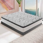 ILOVESLEEP Matelas Mousse DELUXE - Epaisseur 15 Cm - Réversible - Côté Été/hiver. Coloris disponibles : Gris