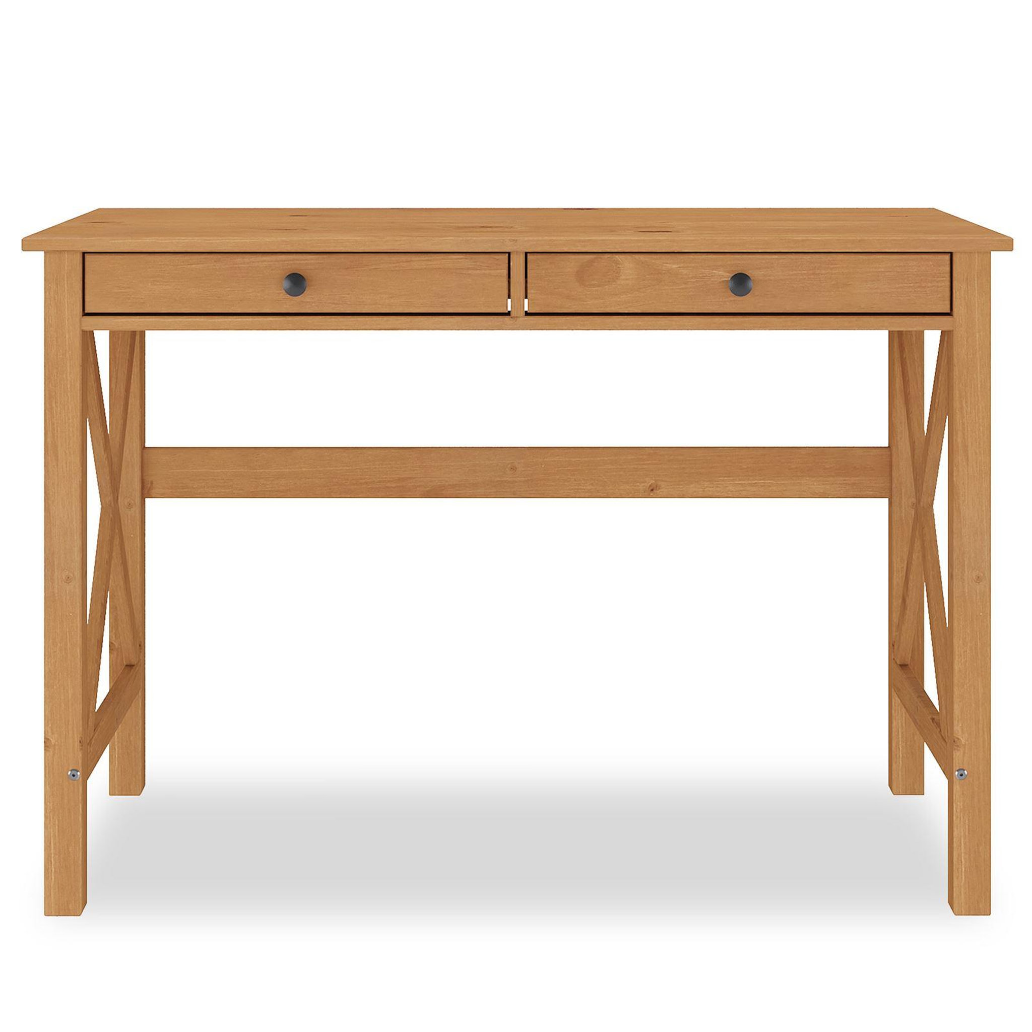 Voir la diapositive 1 : IDIMEX Bureau adrian l 110 cm 2 tiroirs en bois massif