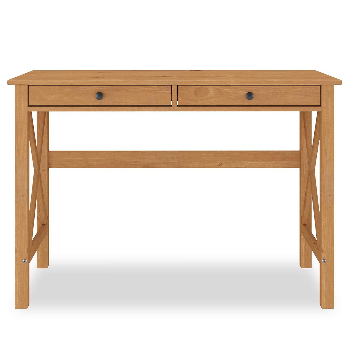 IDIMEX Bureau ADRIAN L 110 cm 2 tiroirs en bois massif