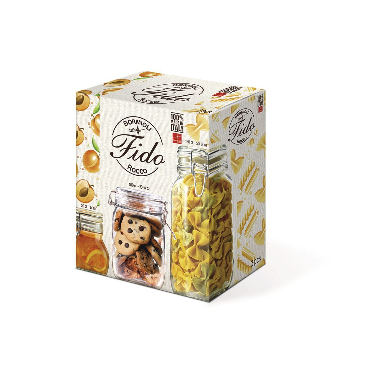 Set de 3 bocaux en verre