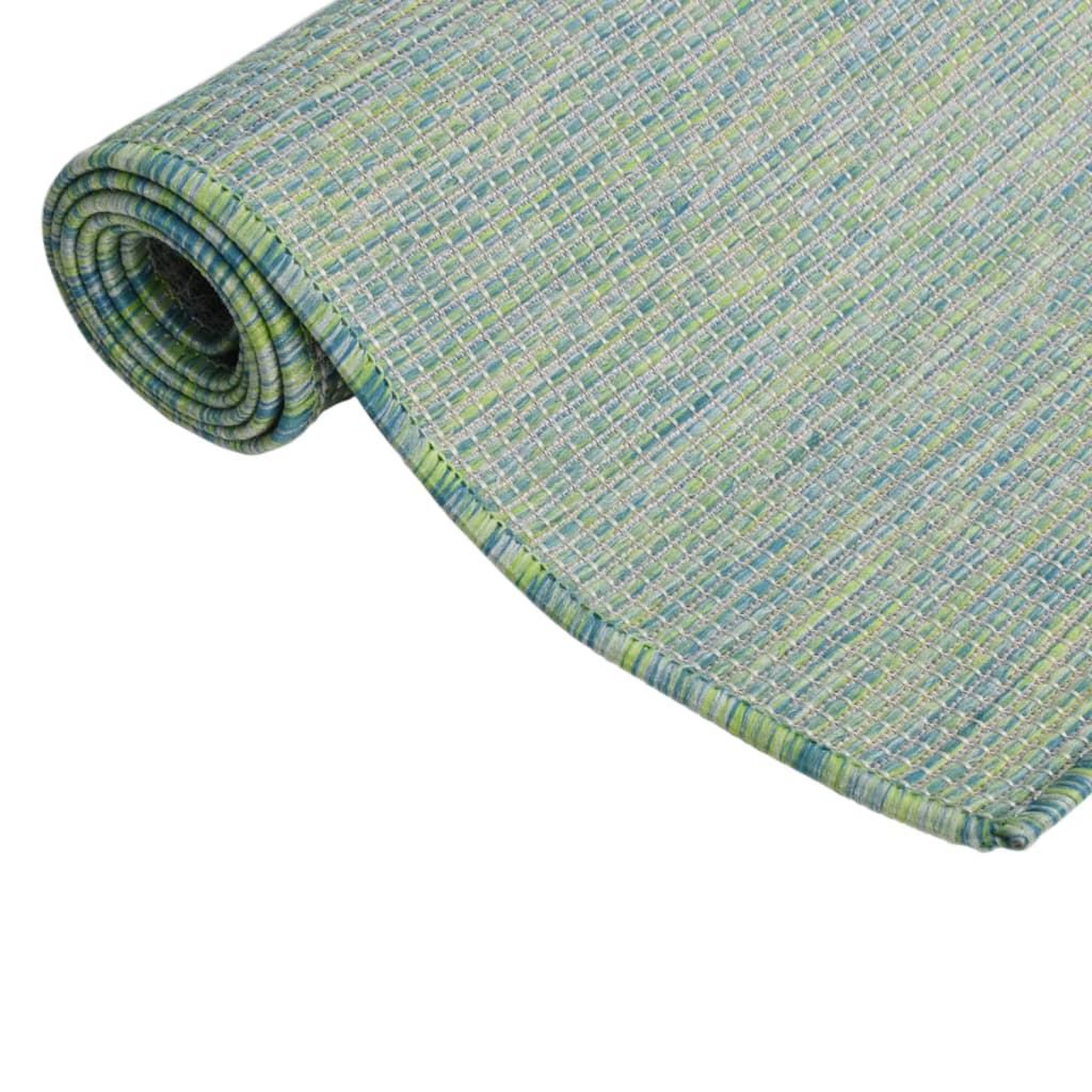 Voir la diapositive 3 : VIDAXL Tapis a tissage plat d'exterieur 160x230 cm Turquoise