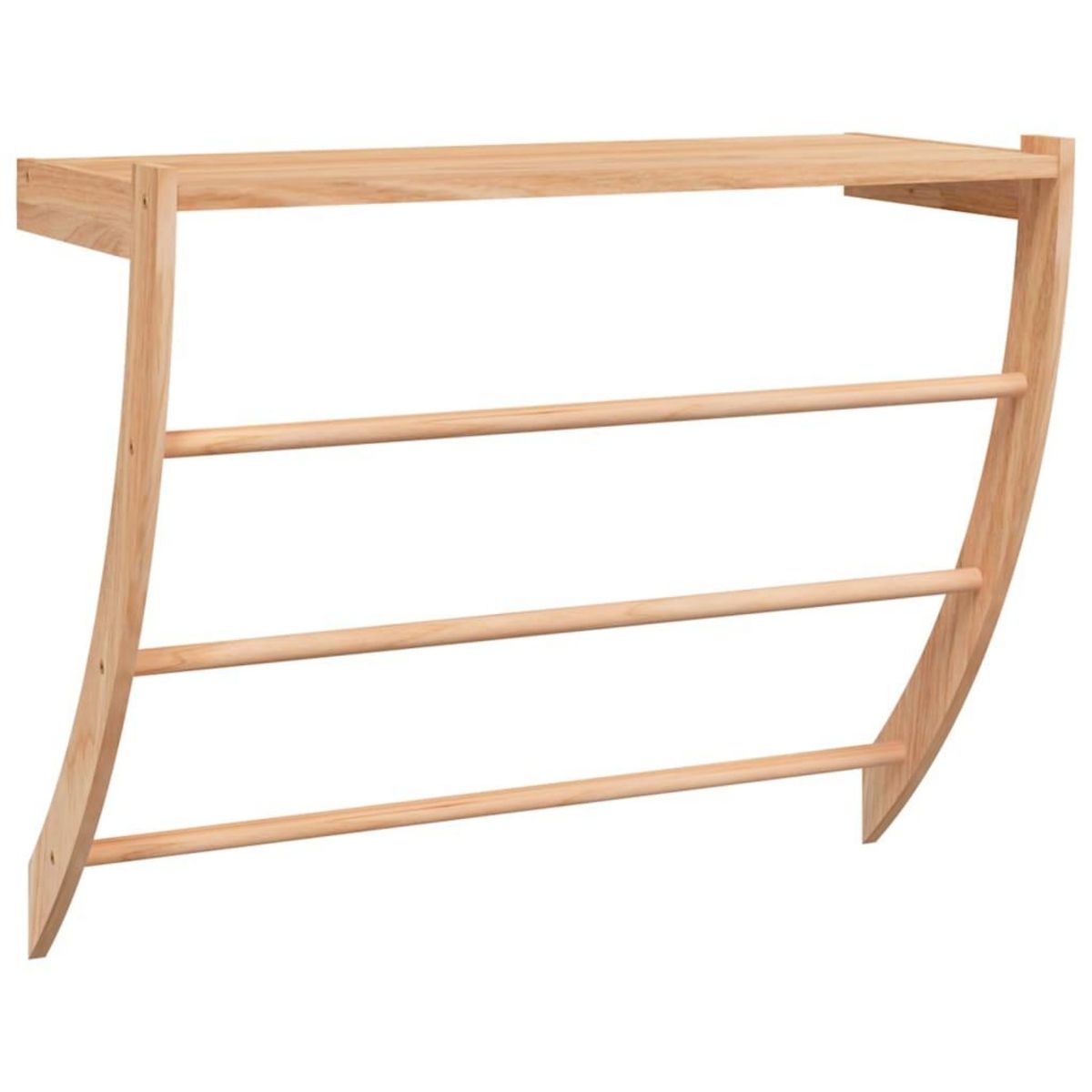 VIDAXL Porte-serviette 60x25,5x49 cm Bois massif de noyer