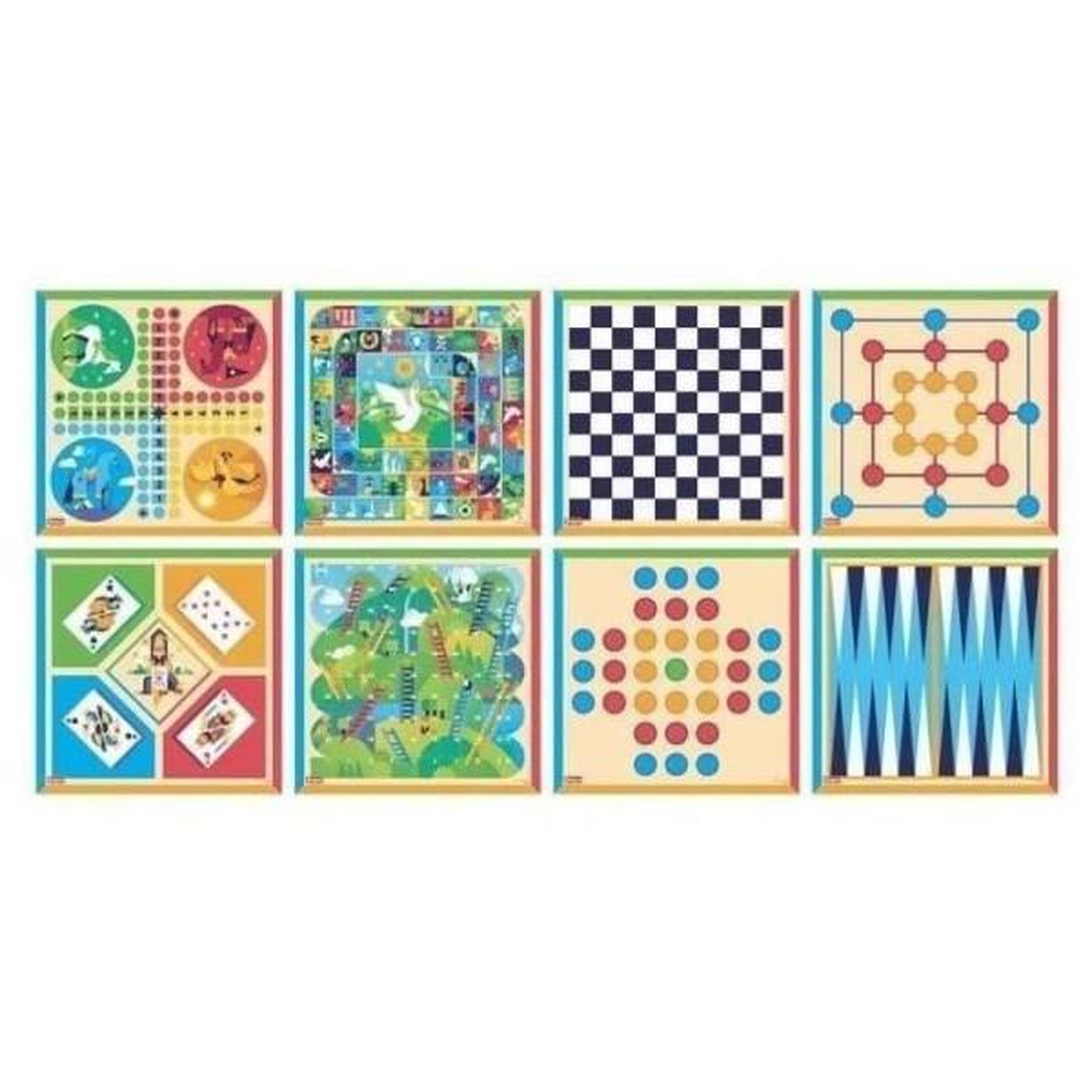Voir la diapositive 2 : JEUJURA JEUJURA Coffret de Jeux de societe traditionnels - Coffret en bois