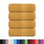 Voir la diapositive 2 : VIDAXL Serviettes de visage 4 pcs doré 30x30 cm 360 g m² 100% coton