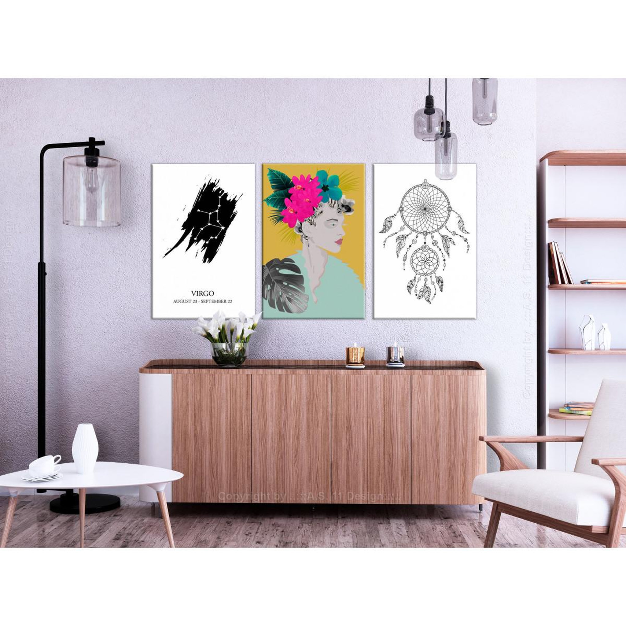 Voir la diapositive 2 : Paris Prix Tableau imprimé  superstitions 3 panneaux  60x120cm