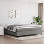 Voir la diapositive 1 : VIDAXL Sommier a lattes de lit avec matelas Gris fonce 200x200cm Tissu