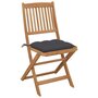 Voir la diapositive 3 : VIDAXL Chaises pliables de jardin lot de 4 avec coussins Bois d'acacia