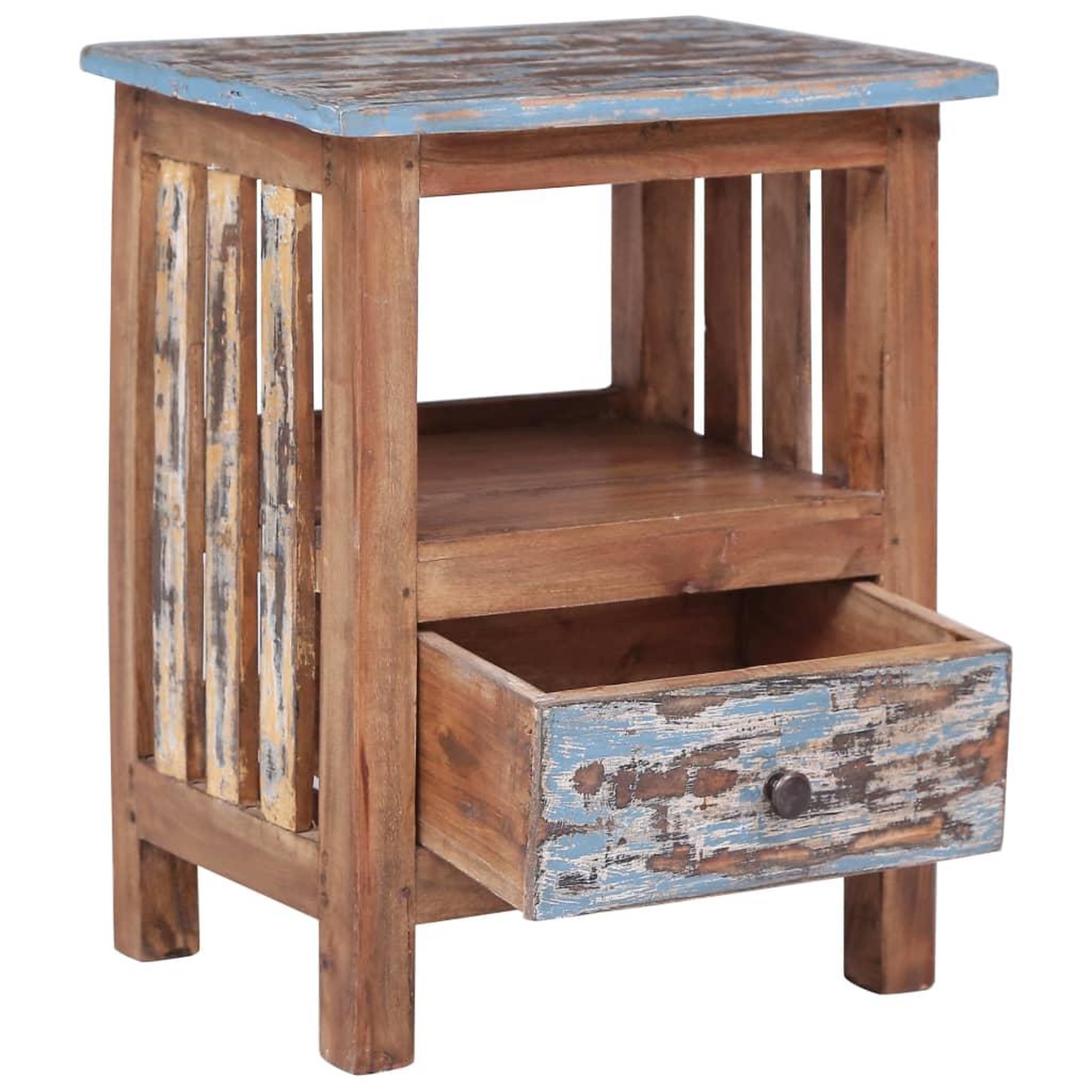 Voir la diapositive 2 : VIDAXL Table de chevet 41x30x50 cm bois d'acajou massif