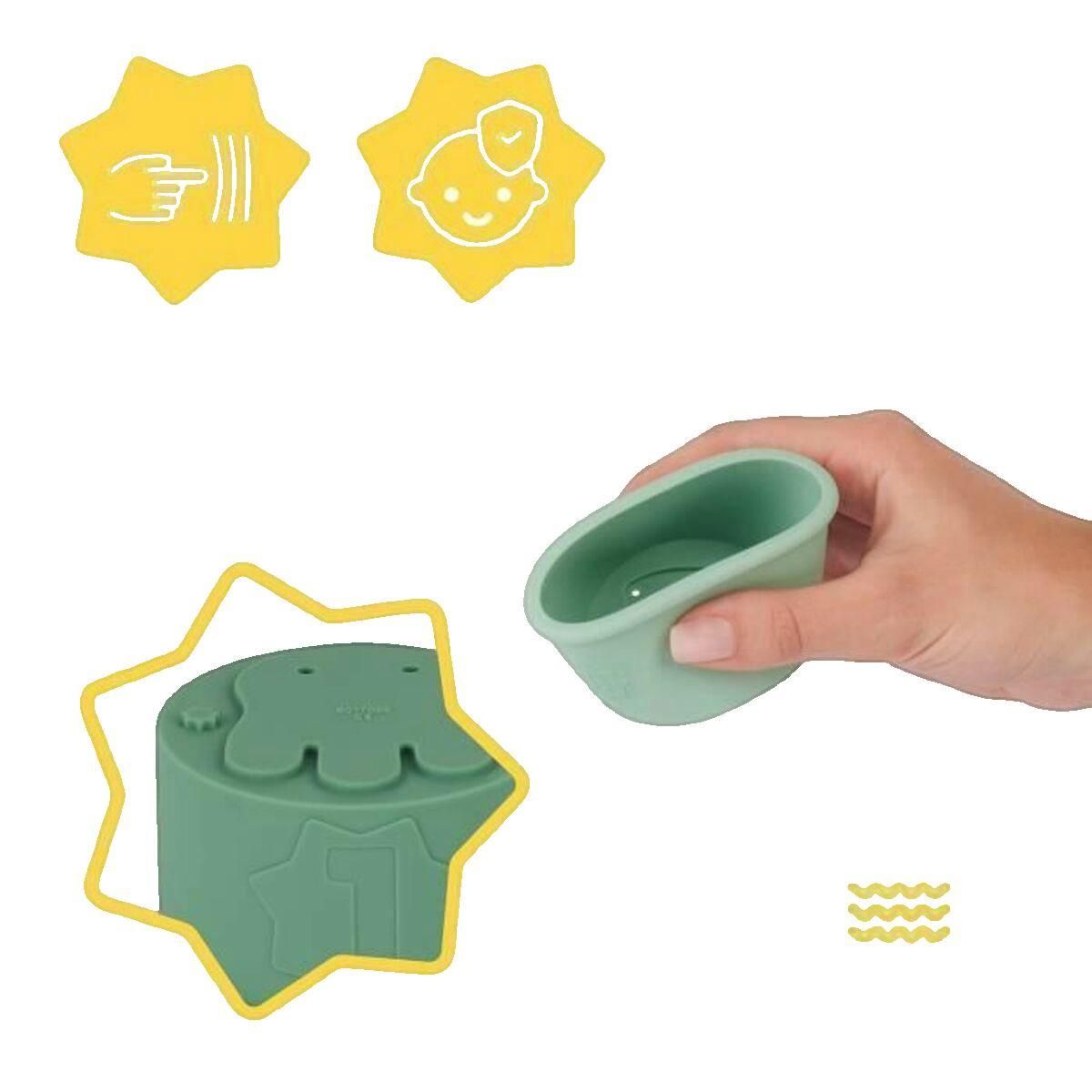 BADABULLE Tasses empilables Badabulle en silicone multicolore