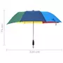 VIDAXL Parapluie pliable automatique Multicolore 124 cm