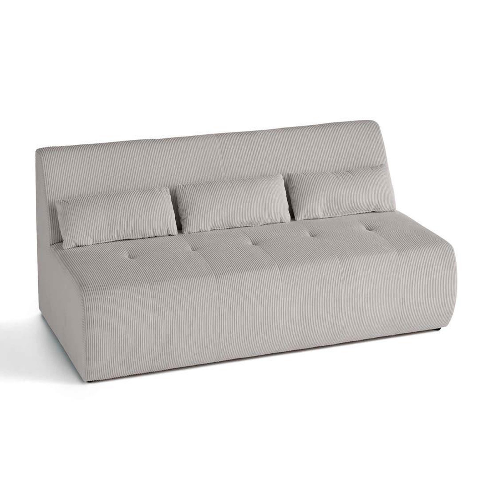 Voir la diapositive 2 : LISA DESIGN Onyx - canapé droit 3 places - en velours côtelé