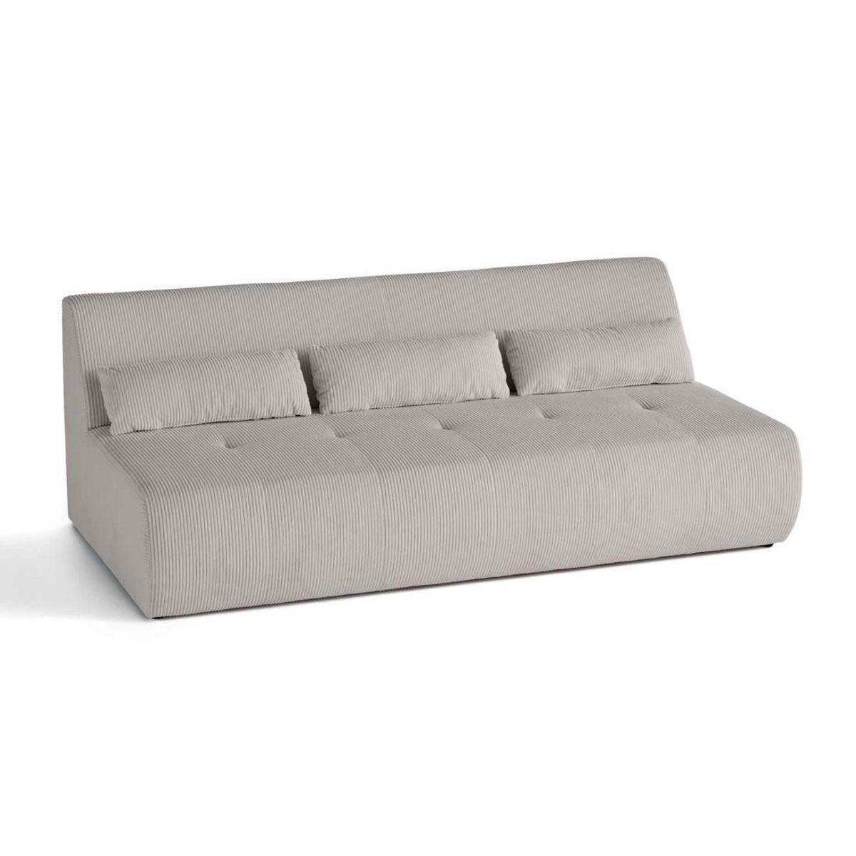 LISA DESIGN Onyx - canapé droit 3 places - en velours côtelé