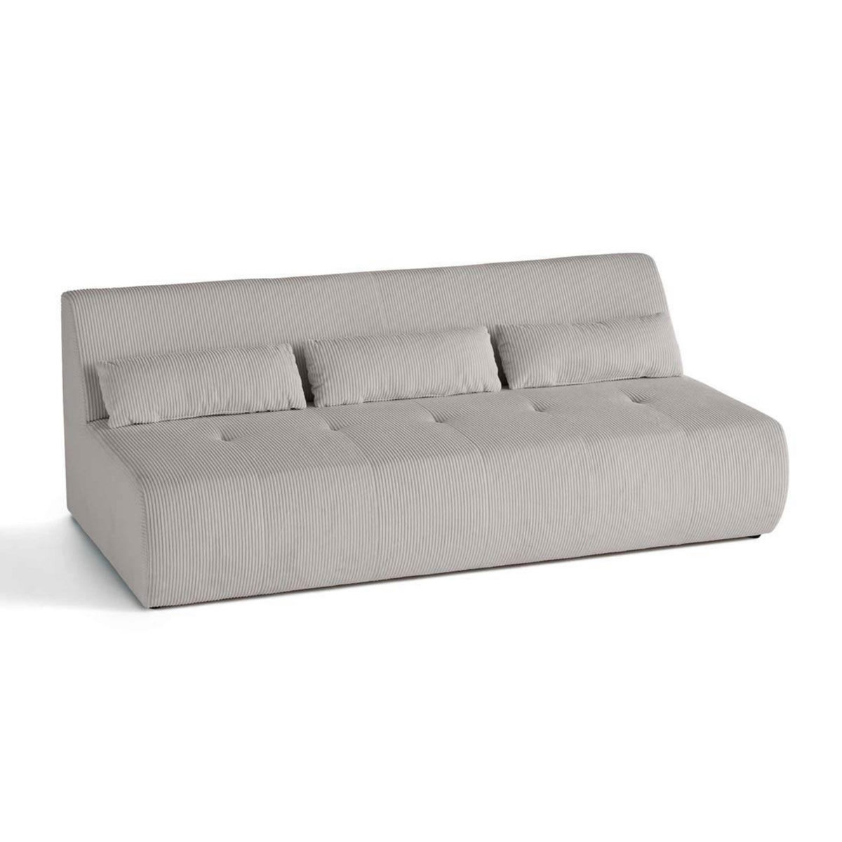 LISA DESIGN Onyx - canapé droit 3 places - en velours côtelé