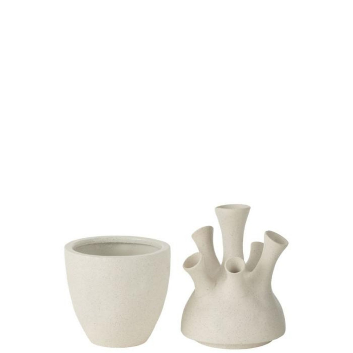 Paris Prix Vase Corail en Argile  Seymour  29cm Blanc