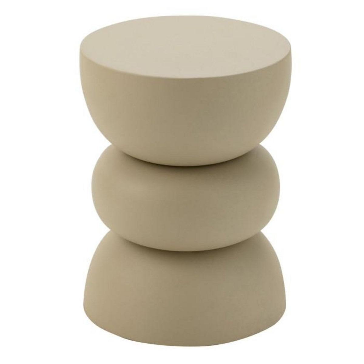 Paris Prix Table d'Apppoint Design en Métal  Lise  43cm Ivoire