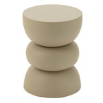 Paris Prix Table d'Apppoint Design en Métal  Lise  43cm Ivoire