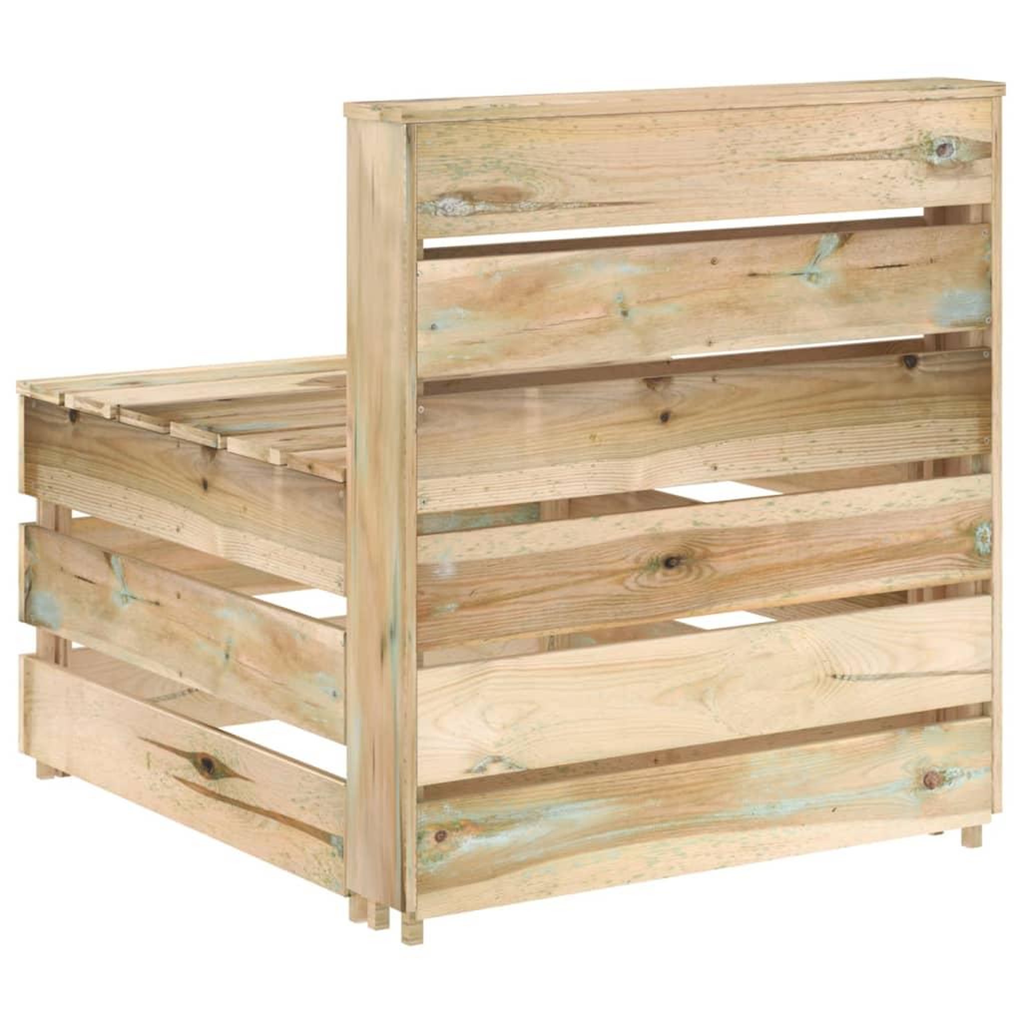 Voir la diapositive 4 : VIDAXL Canape palette de milieu de jardin bois de pin impregne