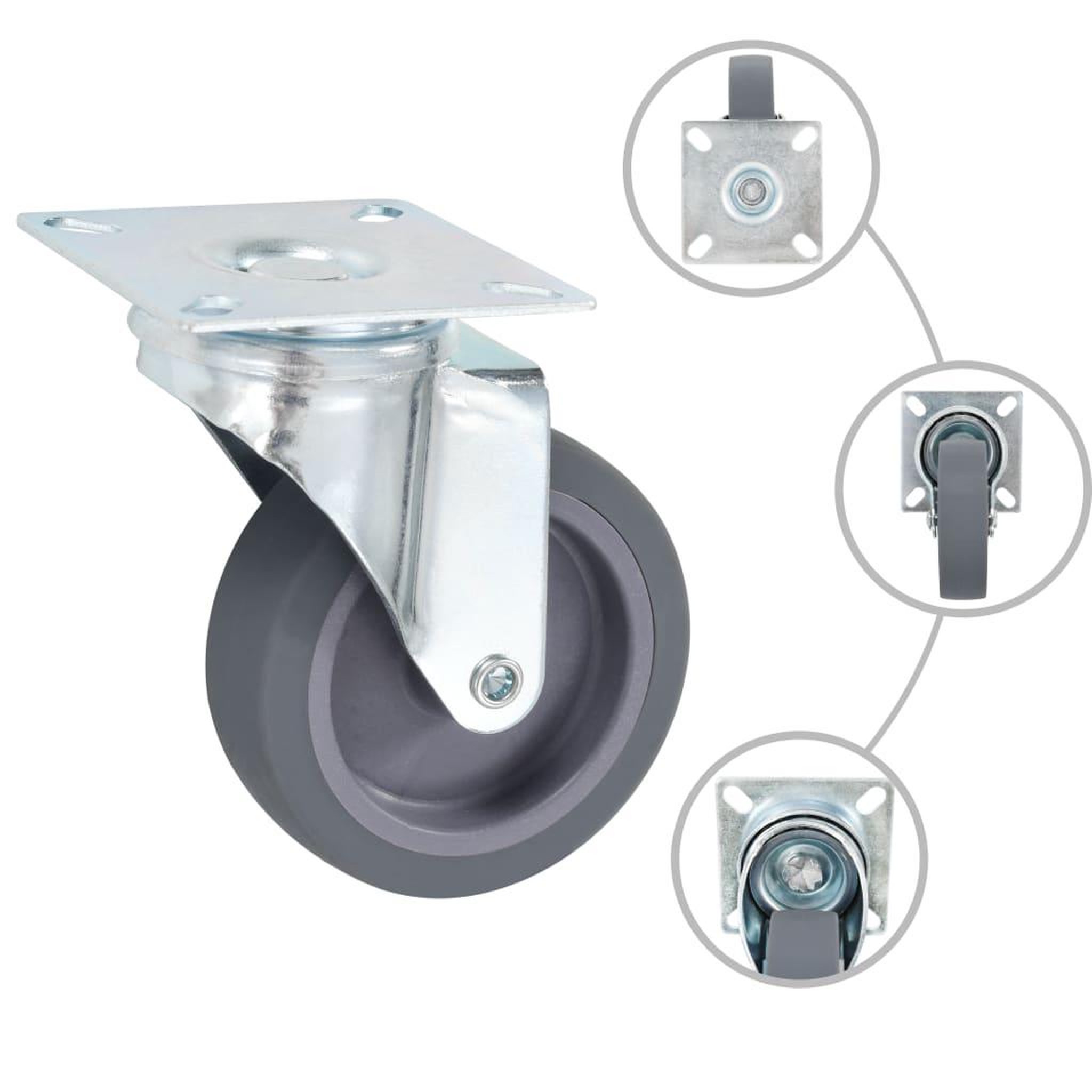 Voir la diapositive 2 : VIDAXL 16 pcs Roulettes pivotantes 75 mm