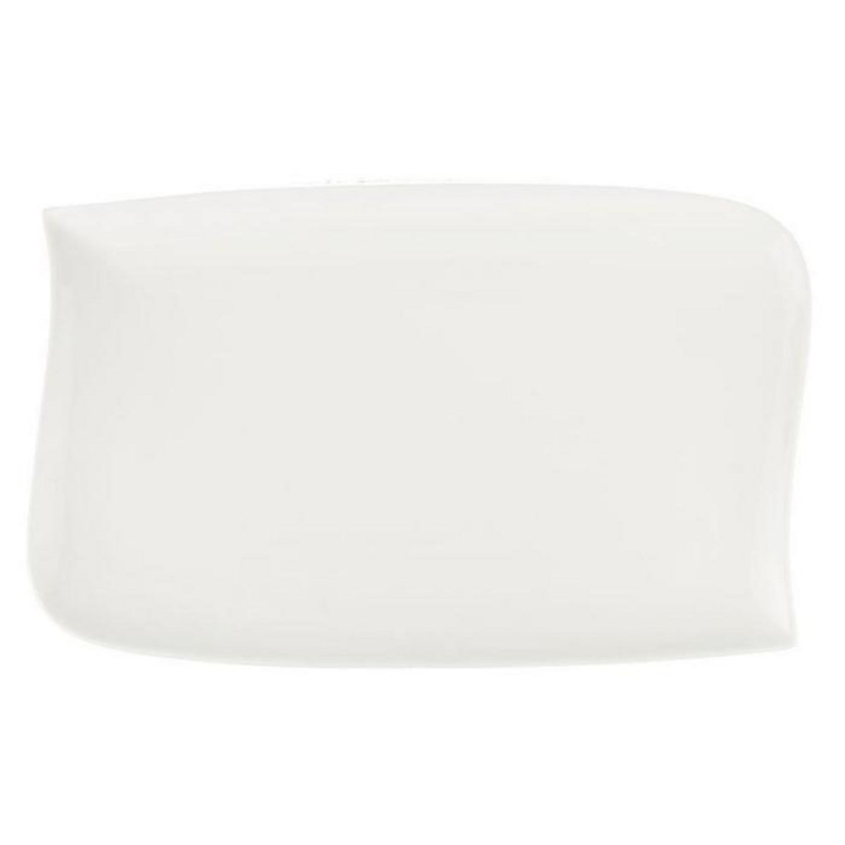 SECRET DE GOURMET Lot de 6 Assiettes Plates Rectangulaires  Vague  28cm Blanc
