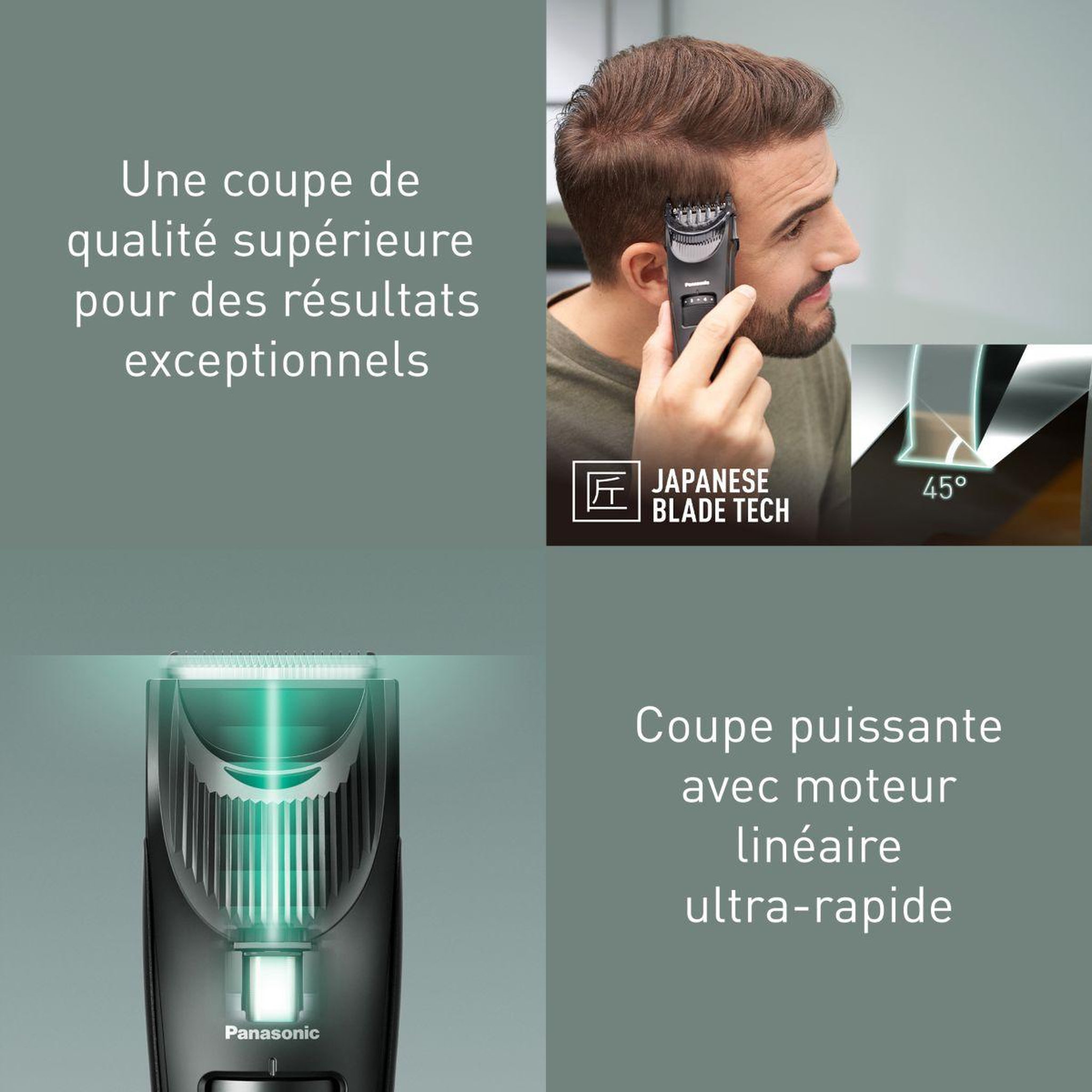 Voir la diapositive 2 : PANASONIC Tondeuse cheveux er-sc40-k803