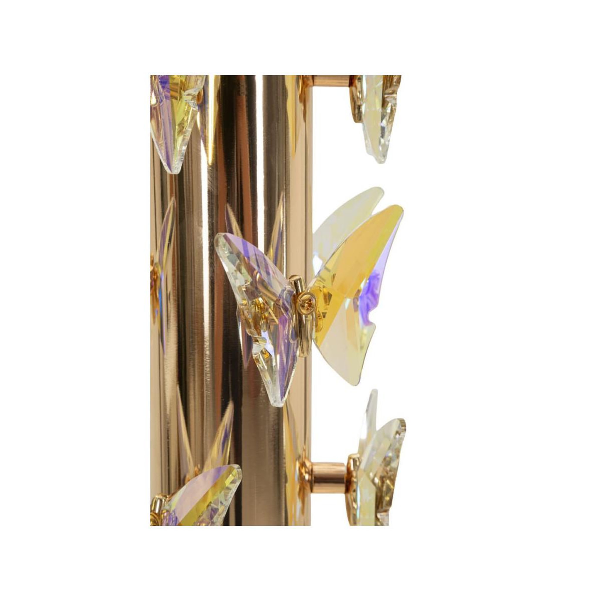 Voir la diapositive 4 : Paris Prix Lampadaire design  gold butterfly  157cm or & blanc