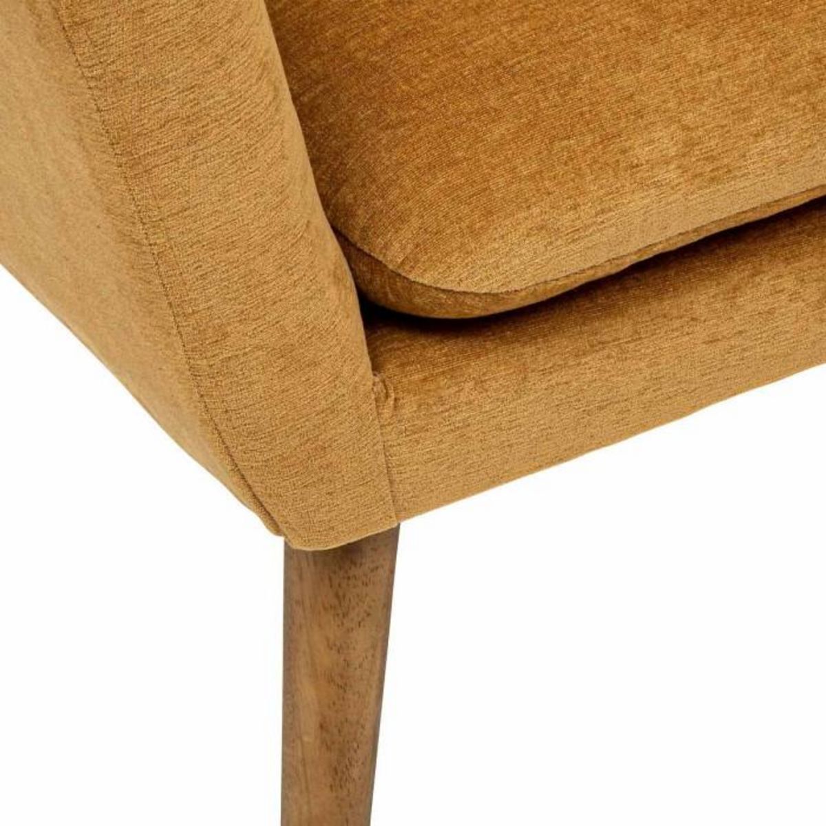 ATMOSPHERA Fauteuil Scandinave en Velours  Sinel  83cm Ocre
