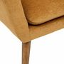 Voir la diapositive 2 : ATMOSPHERA Fauteuil Scandinave en Velours  Sinel  83cm Ocre