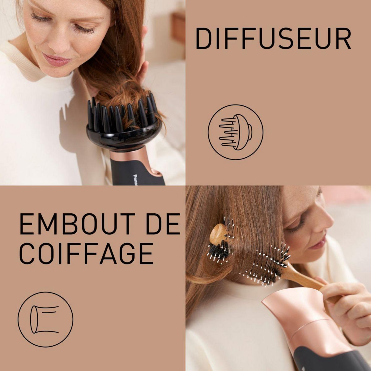 PANASONIC Sèche cheveux EH-NA65CN825 nanoé