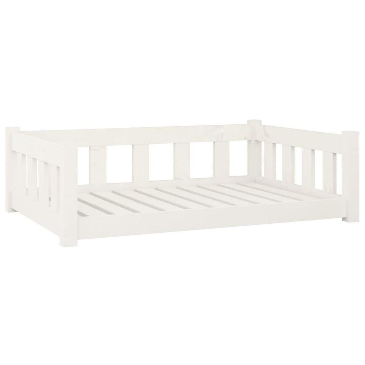 VIDAXL Lit pour chien blanc 95,5x65,5x28 cm bois de pin solide