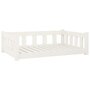Voir la diapositive 2 : VIDAXL Lit pour chien blanc 95,5x65,5x28 cm bois de pin solide