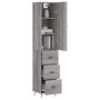 Voir la diapositive 3 : VIDAXL Buffet haut Sonoma gris 34,5x34x180 cm Bois d'ingenierie