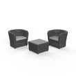 Salon bas de jardin 2 personnes anthracite NOVA