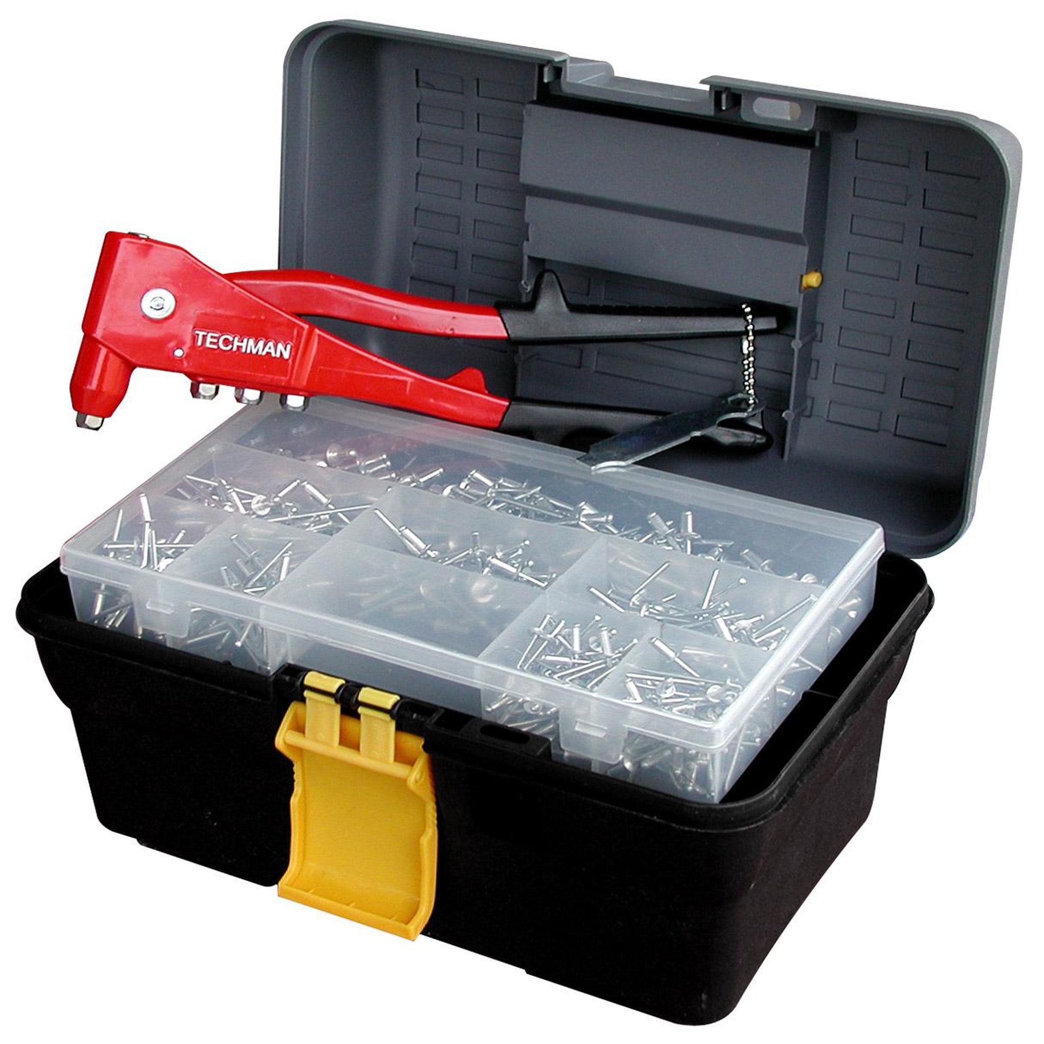 TECHMAN Boite à outils + pince à riveter +160 rivets