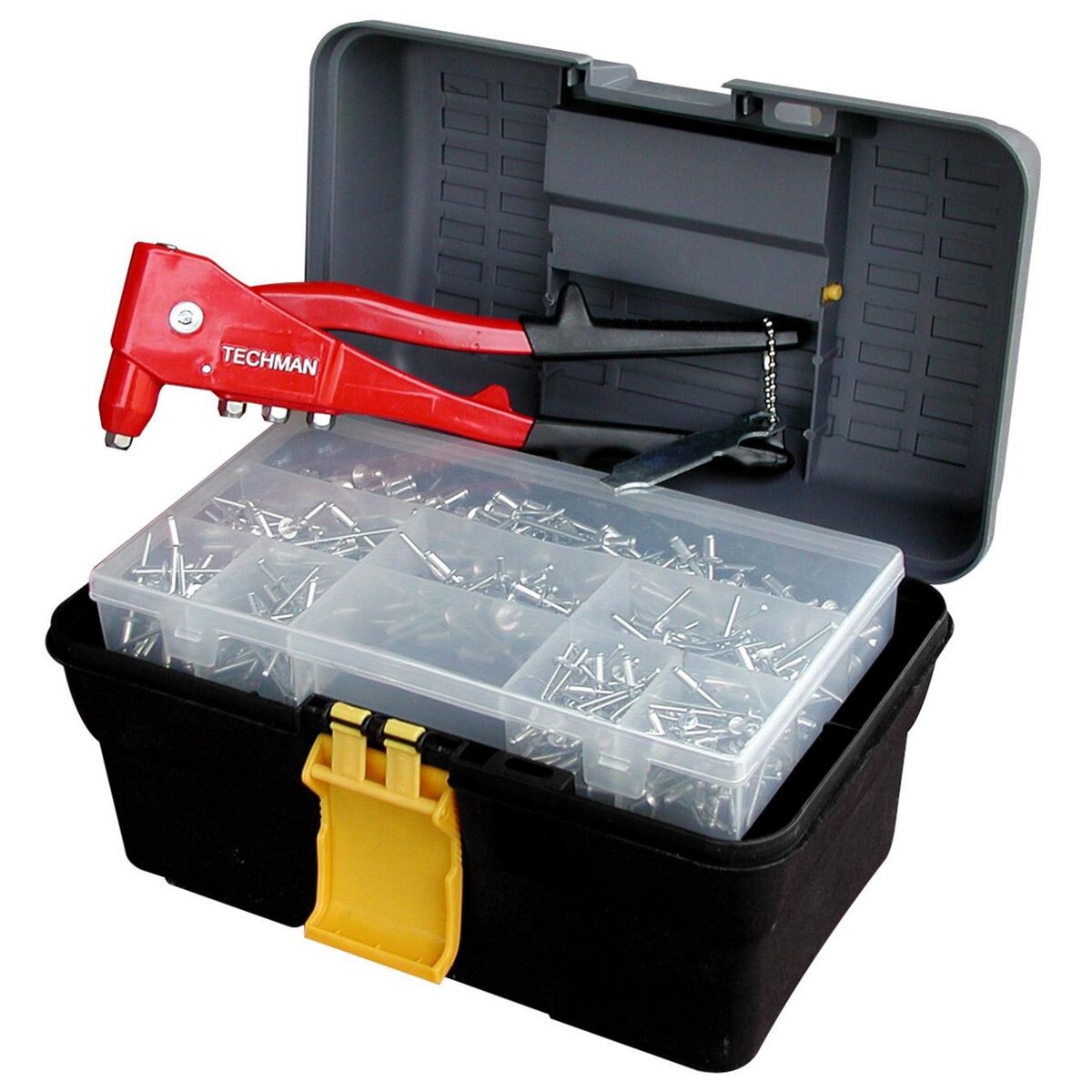 TECHMAN Boite à outils + pince à riveter +160 rivets