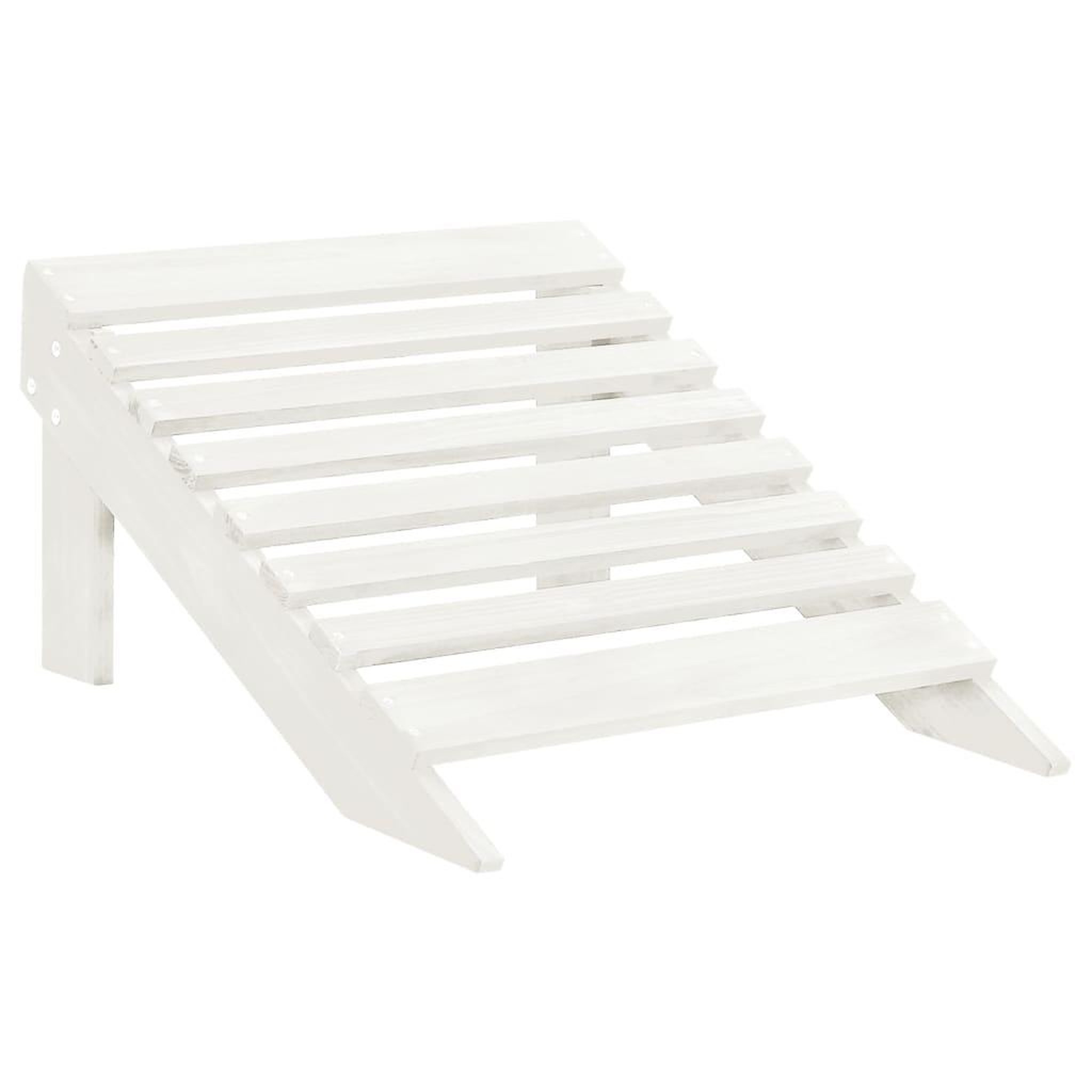 Voir la diapositive 5 : VIDAXL Chaise de jardin avec pouf Bois Blanc