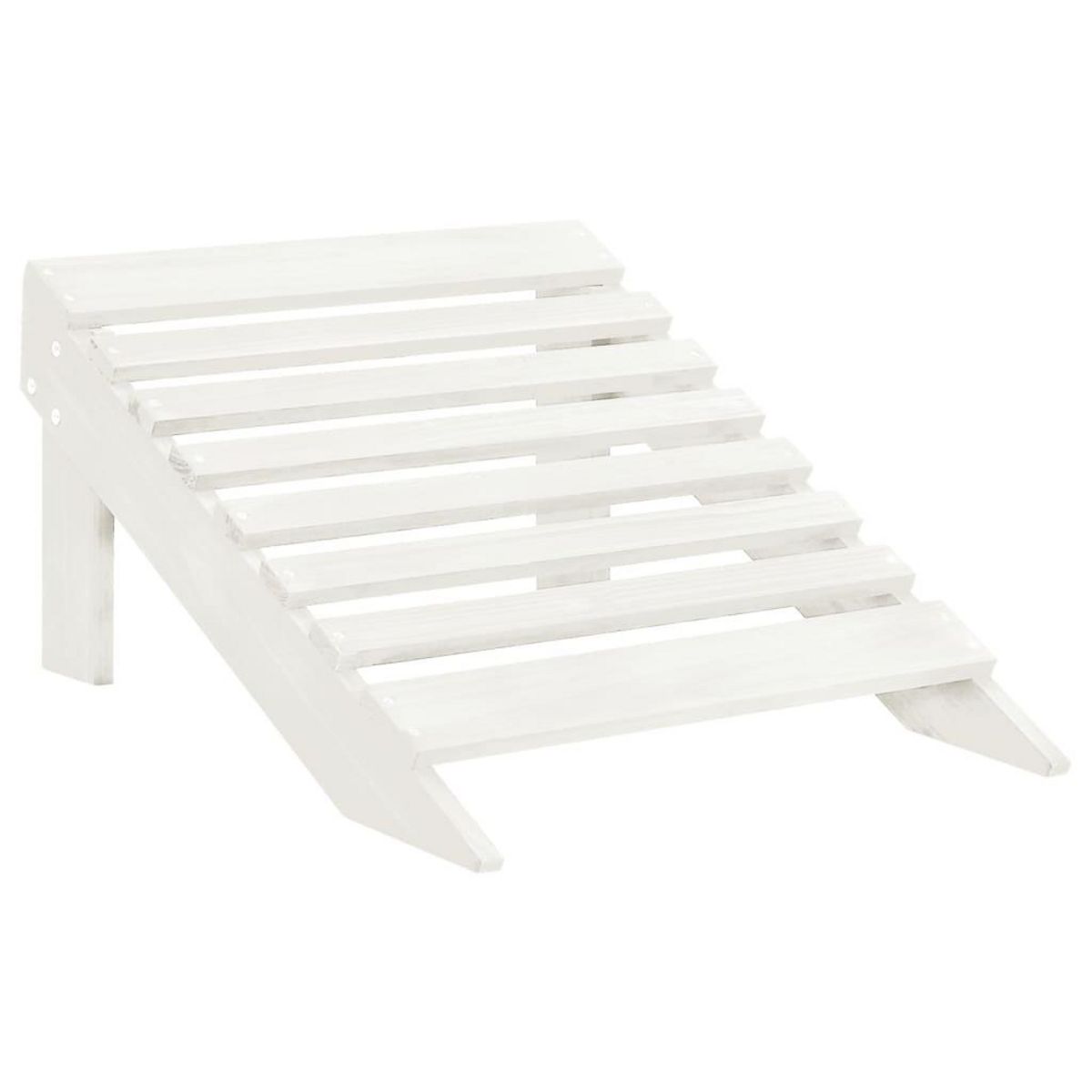 VIDAXL Chaise de jardin avec pouf Bois Blanc