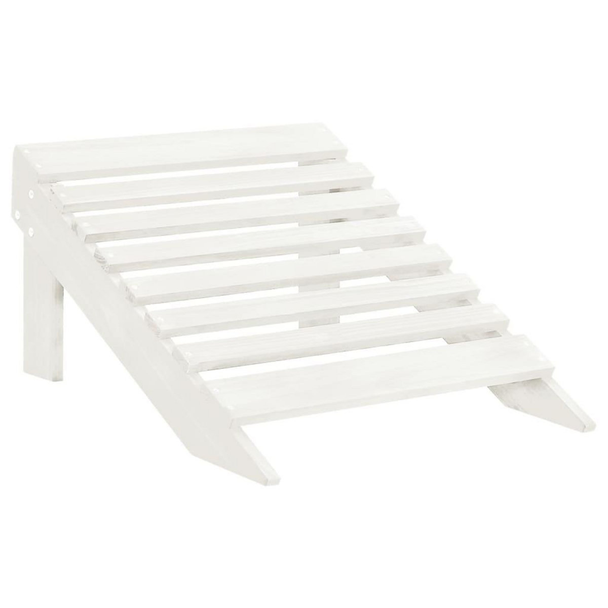 VIDAXL Chaise de jardin avec pouf Bois Blanc