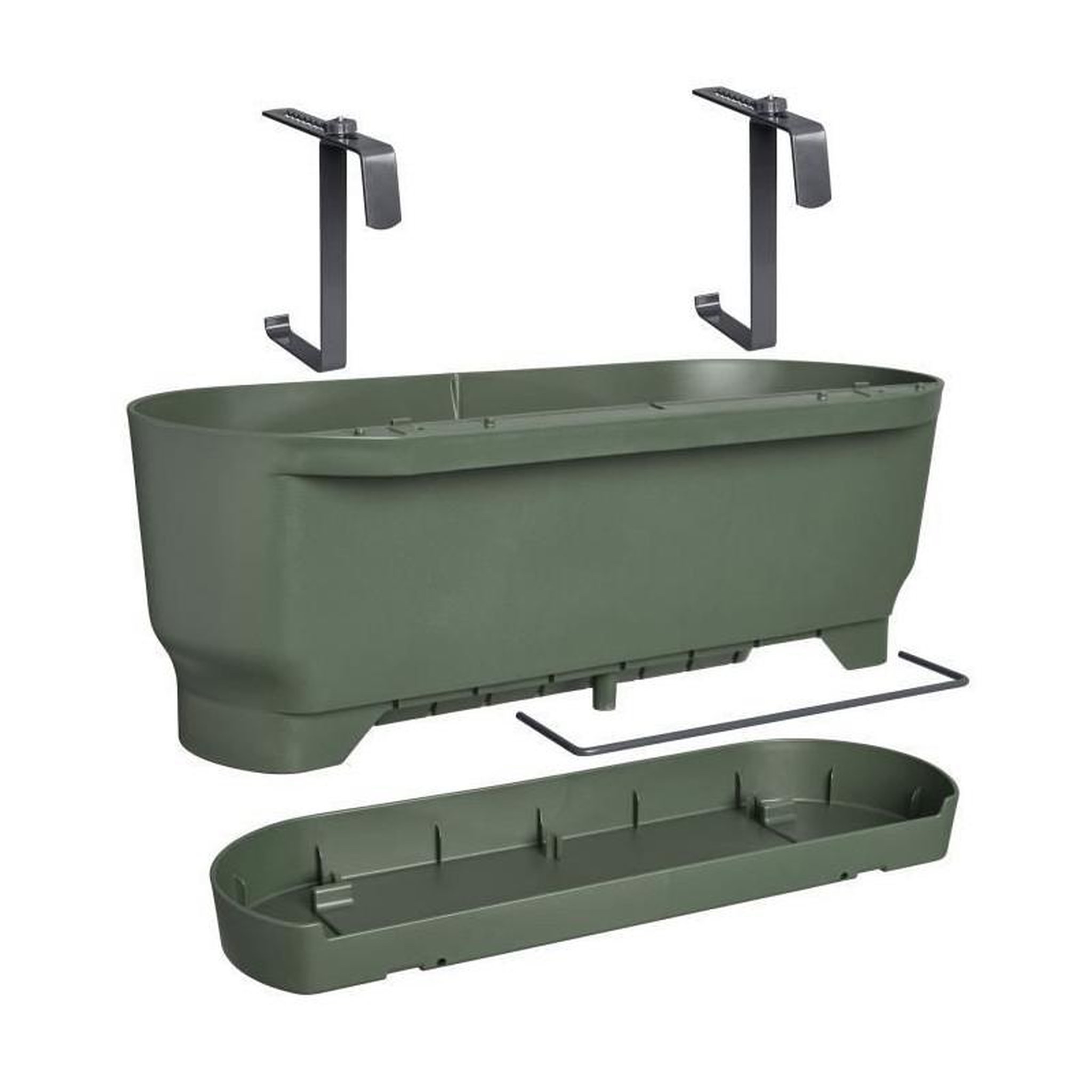 ELHO ELHO - Pot de fleurs  -  Greenville Easy Balcony 52 - Leaf Green - Balcon - L 21.2 x W 52 x H 19.4 cm